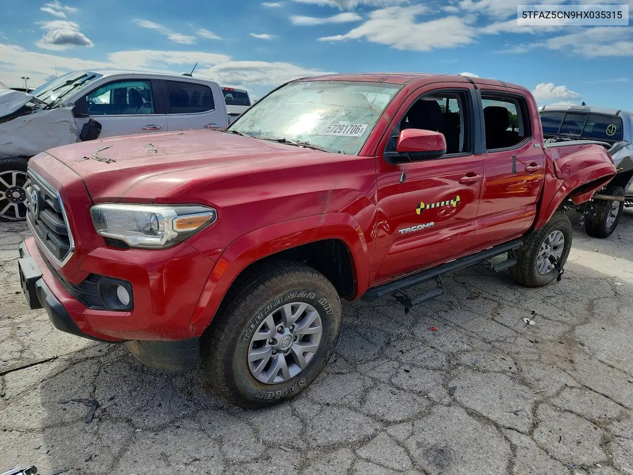 2017 Toyota Tacoma Sr5 V6 VIN: 5TFAZ5CN9HX035315 Lot: 57291706