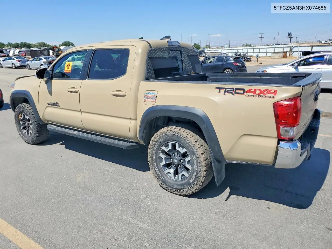 2017 Toyota Tacoma Sr V6 VIN: 5TFCZ5AN3HX074686 Lot: 59974246