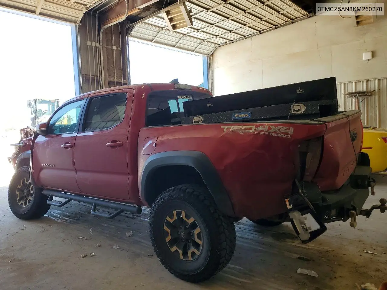 2019 Toyota Tacoma Trd Off-Road VIN: 3TMCZ5AN8KM260270 Lot: 58479966