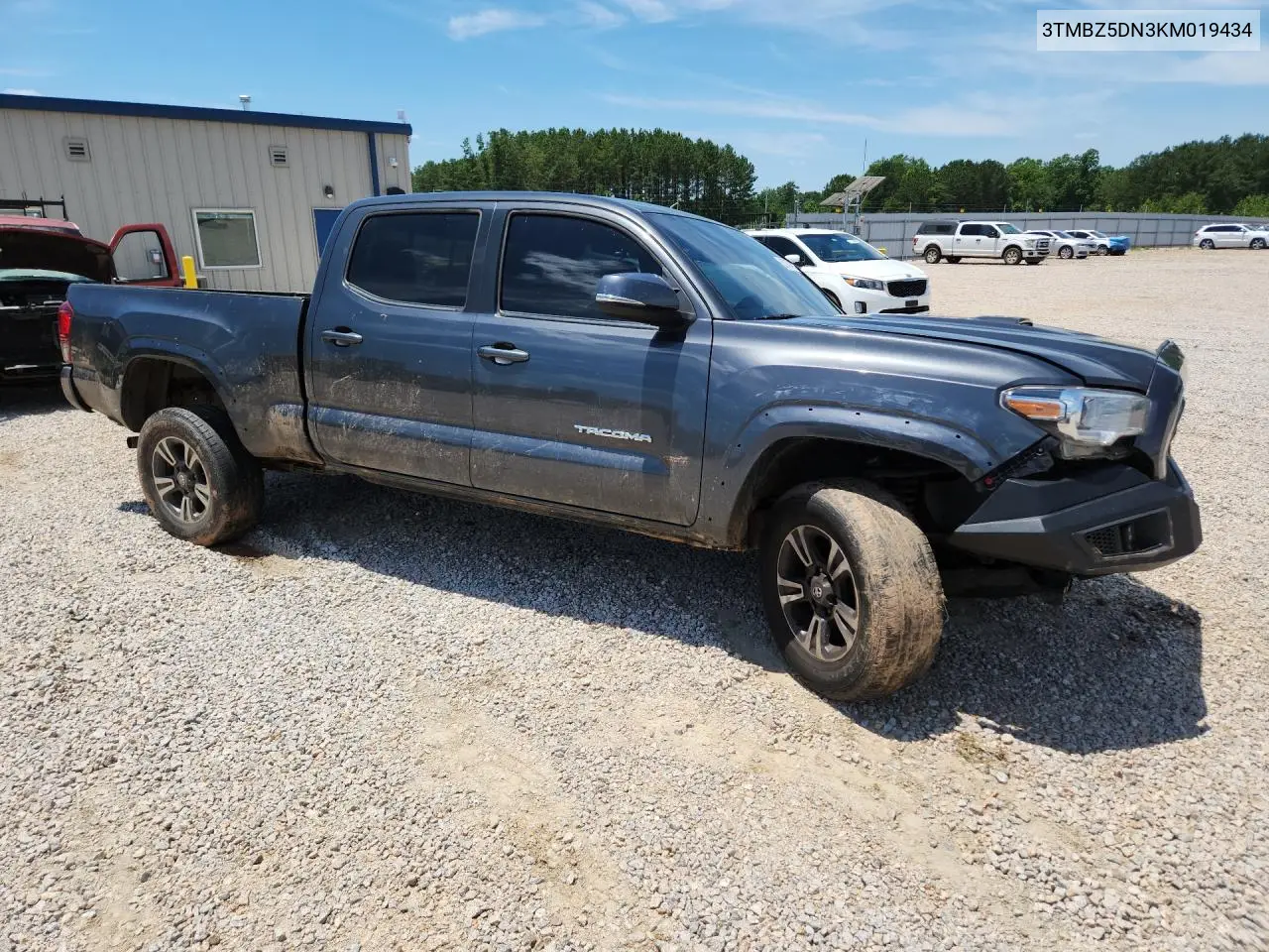 2019 Toyota Tacoma Trd Sport VIN: 3TMBZ5DN3KM019434 Lot: 58787846