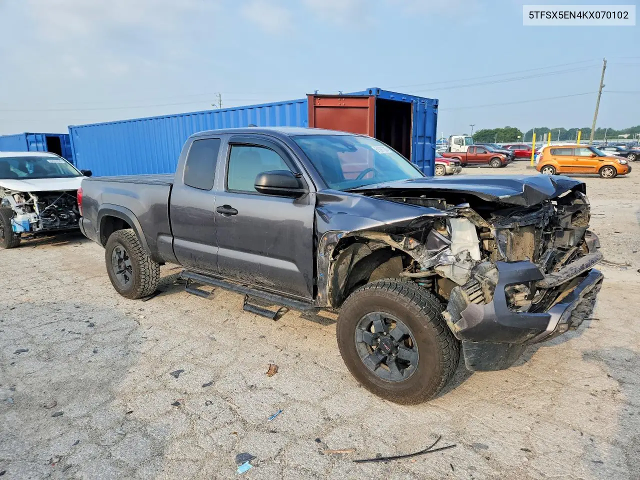 2019 Toyota Tacoma Sr VIN: 5TFSX5EN4KX070102 Lot: 61391126