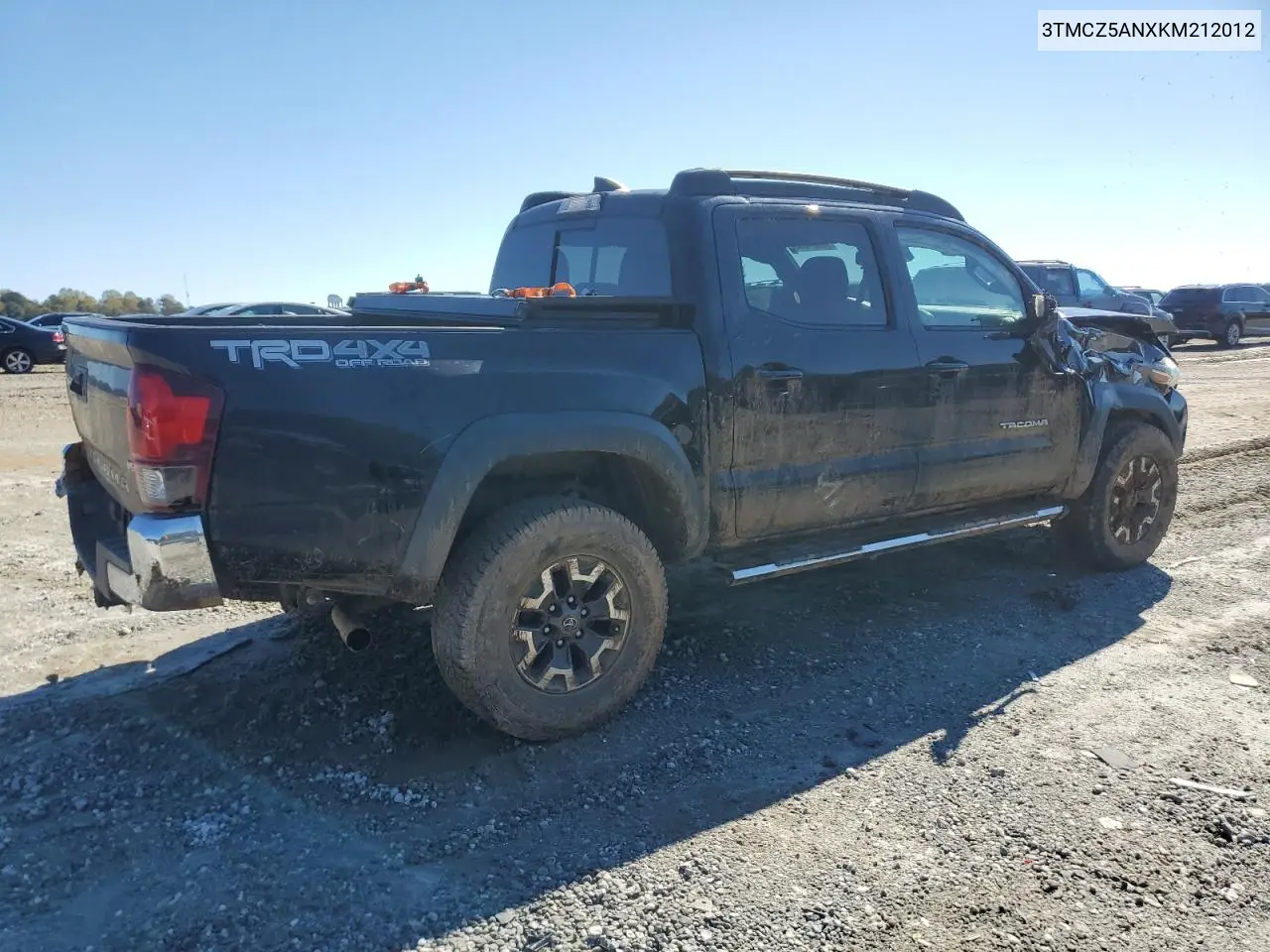 3TMCZ5ANXKM212012 2019 Toyota Tacoma