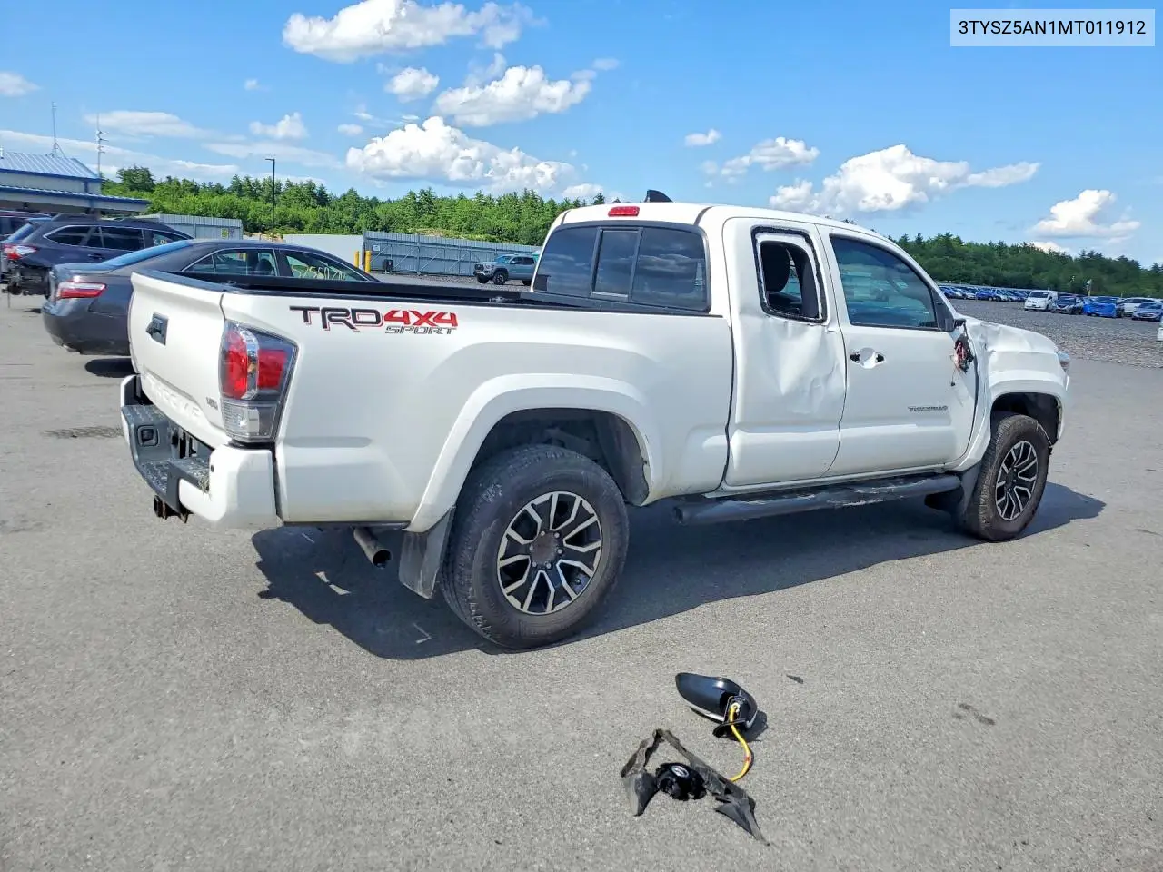 2021 Toyota Tacoma Trd Sport VIN: 3TYSZ5AN1MT011912 Lot: 58328826