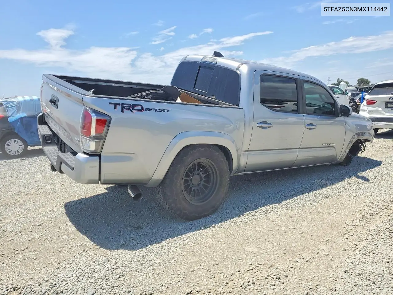 2021 Toyota Tacoma Trd Sport VIN: 5TFAZ5CN3MX114442 Lot: 60770756