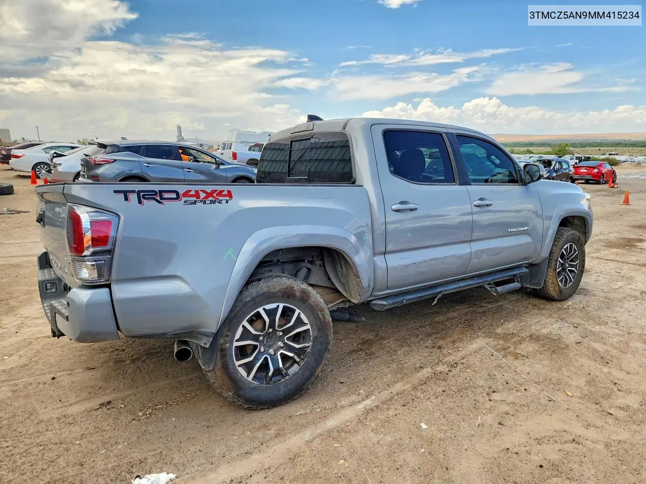 2021 Toyota Tacoma Trd Sport VIN: 3TMCZ5AN9MM415234 Lot: 61008946