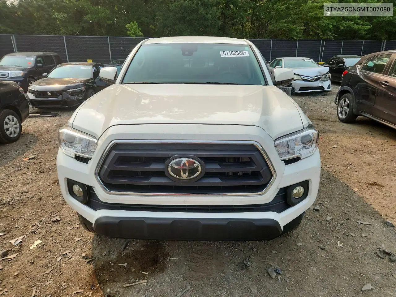 2021 Toyota Tacoma Sr5 V6 VIN: 3TYAZ5CN5MT007080 Lot: 61102366