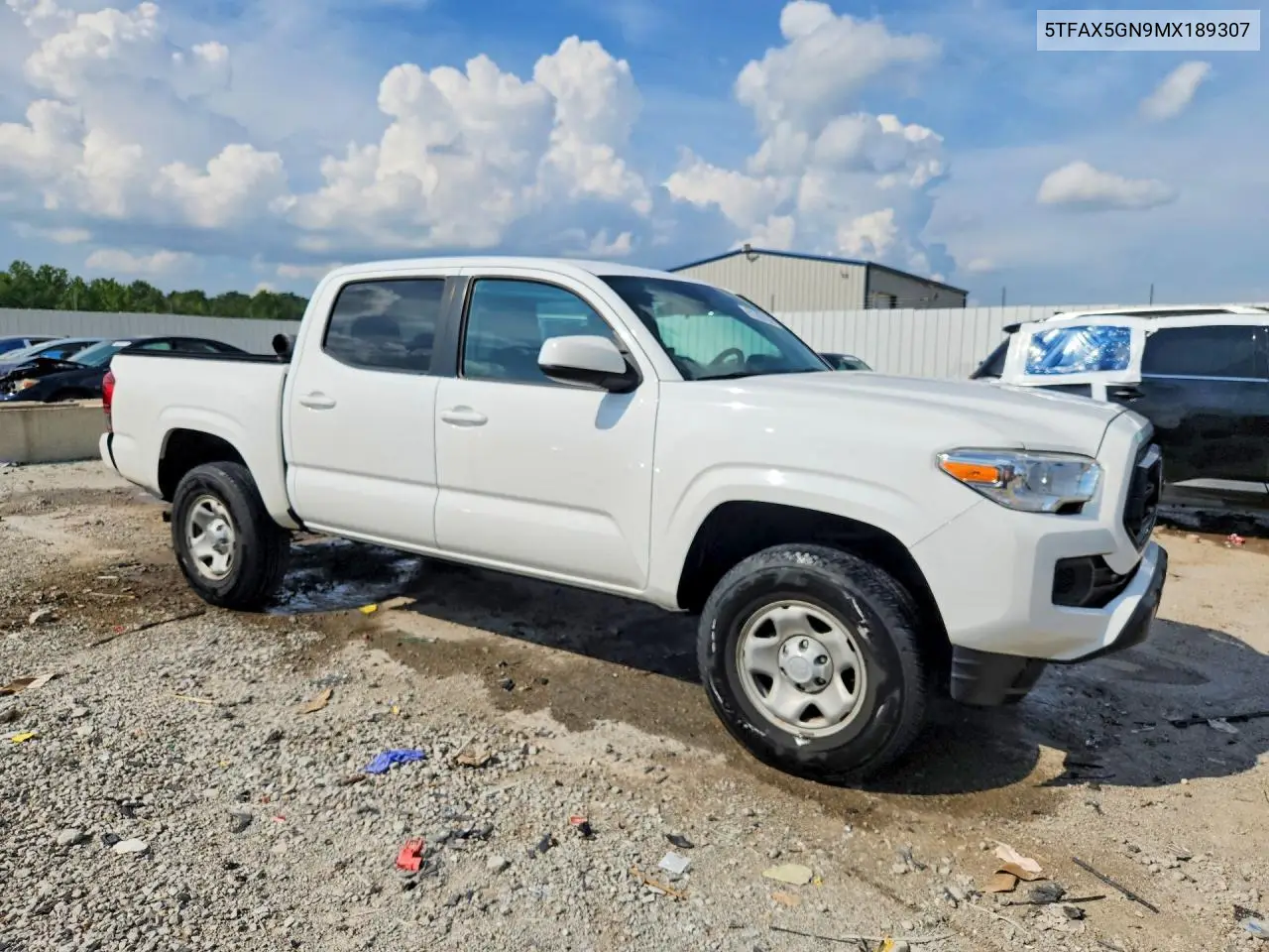 2021 Toyota Tacoma Sr VIN: 5TFAX5GN9MX189307 Lot: 61303106