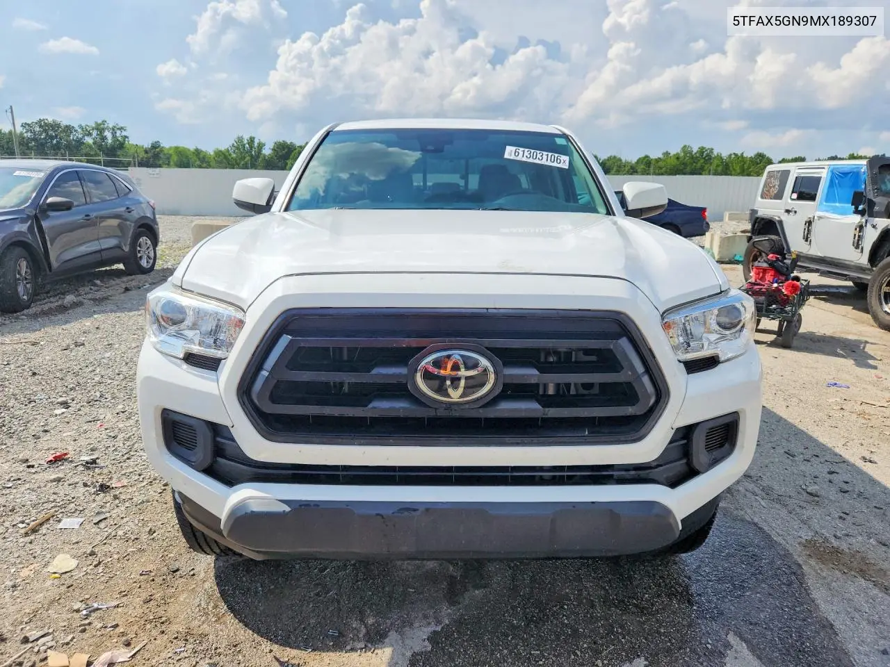 2021 Toyota Tacoma Sr VIN: 5TFAX5GN9MX189307 Lot: 61303106