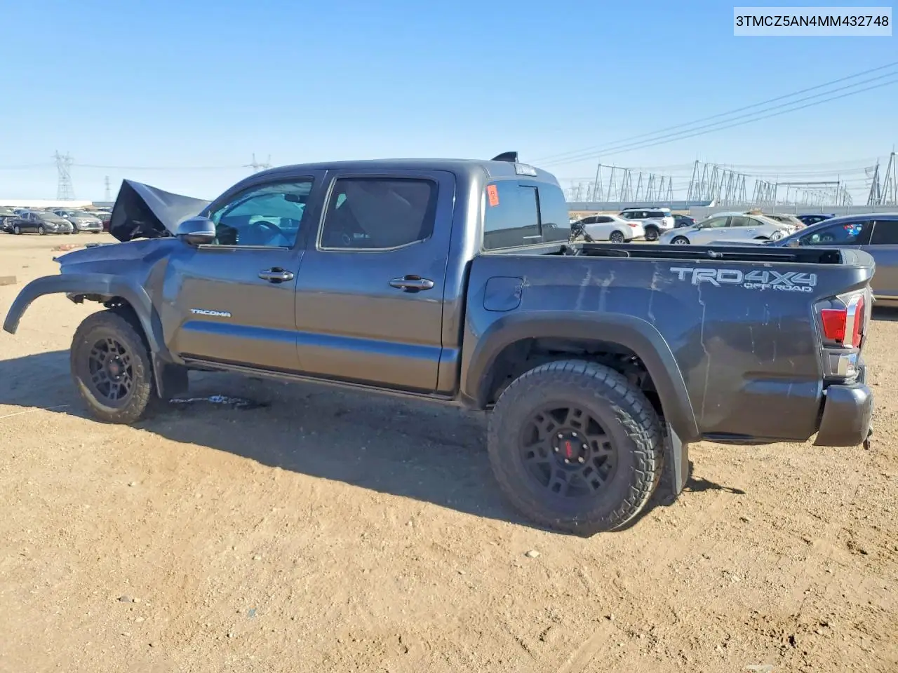 2021 Toyota Tacoma Trd Off-Road VIN: 3TMCZ5AN4MM432748 Lot: 61635356