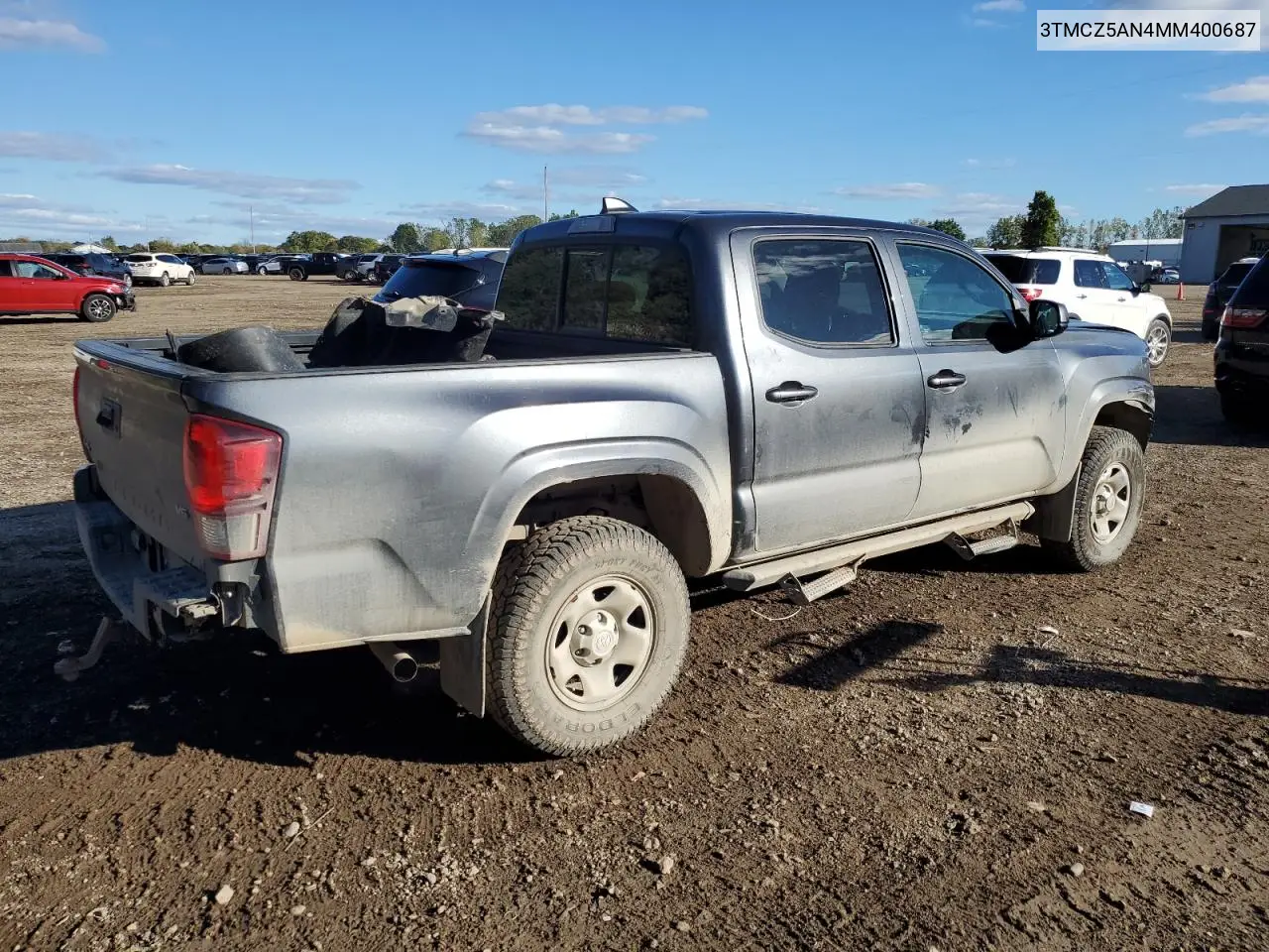 3TMCZ5AN4MM400687 2021 Toyota Tacoma Double Cab
