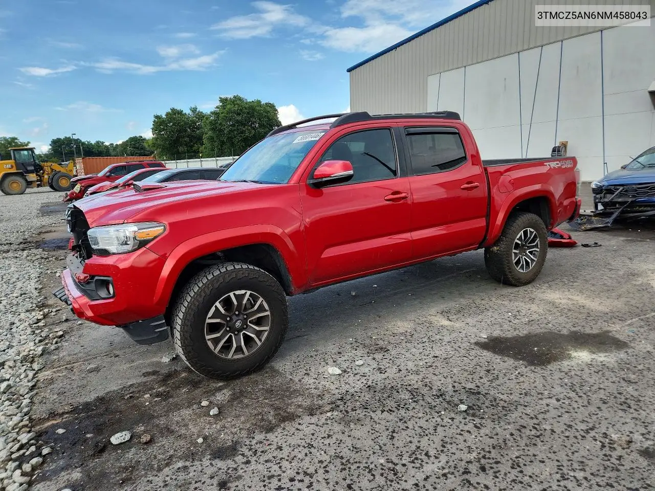 2022 Toyota Tacoma Trd Sport VIN: 3TMCZ5AN6NM458043 Lot: 56601446