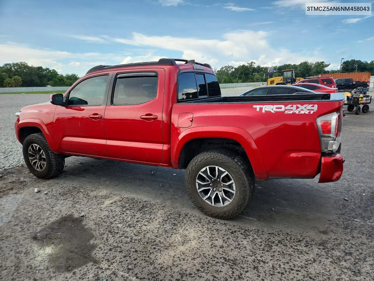 2022 Toyota Tacoma Trd Sport VIN: 3TMCZ5AN6NM458043 Lot: 56601446