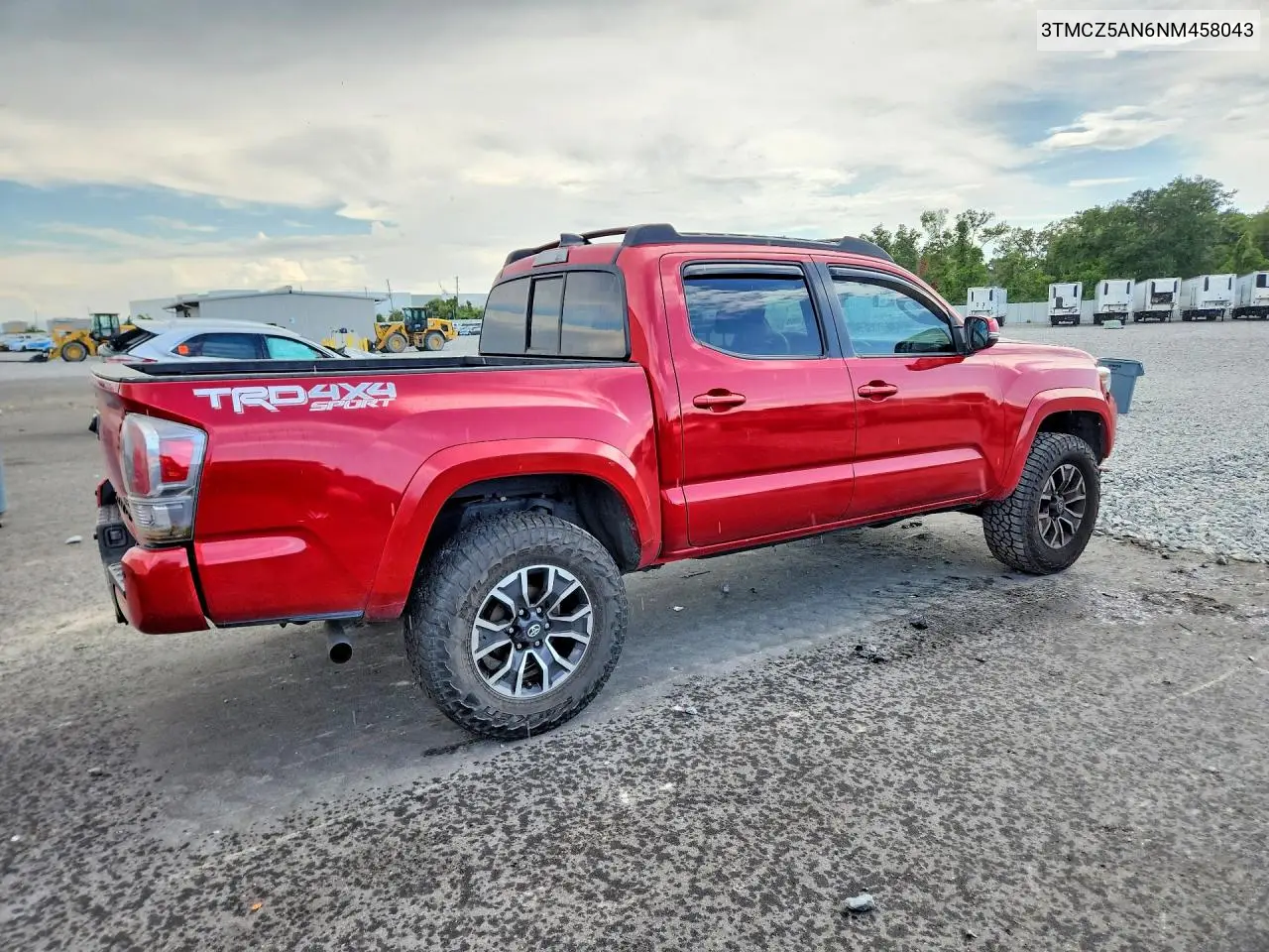 2022 Toyota Tacoma Trd Sport VIN: 3TMCZ5AN6NM458043 Lot: 56601446