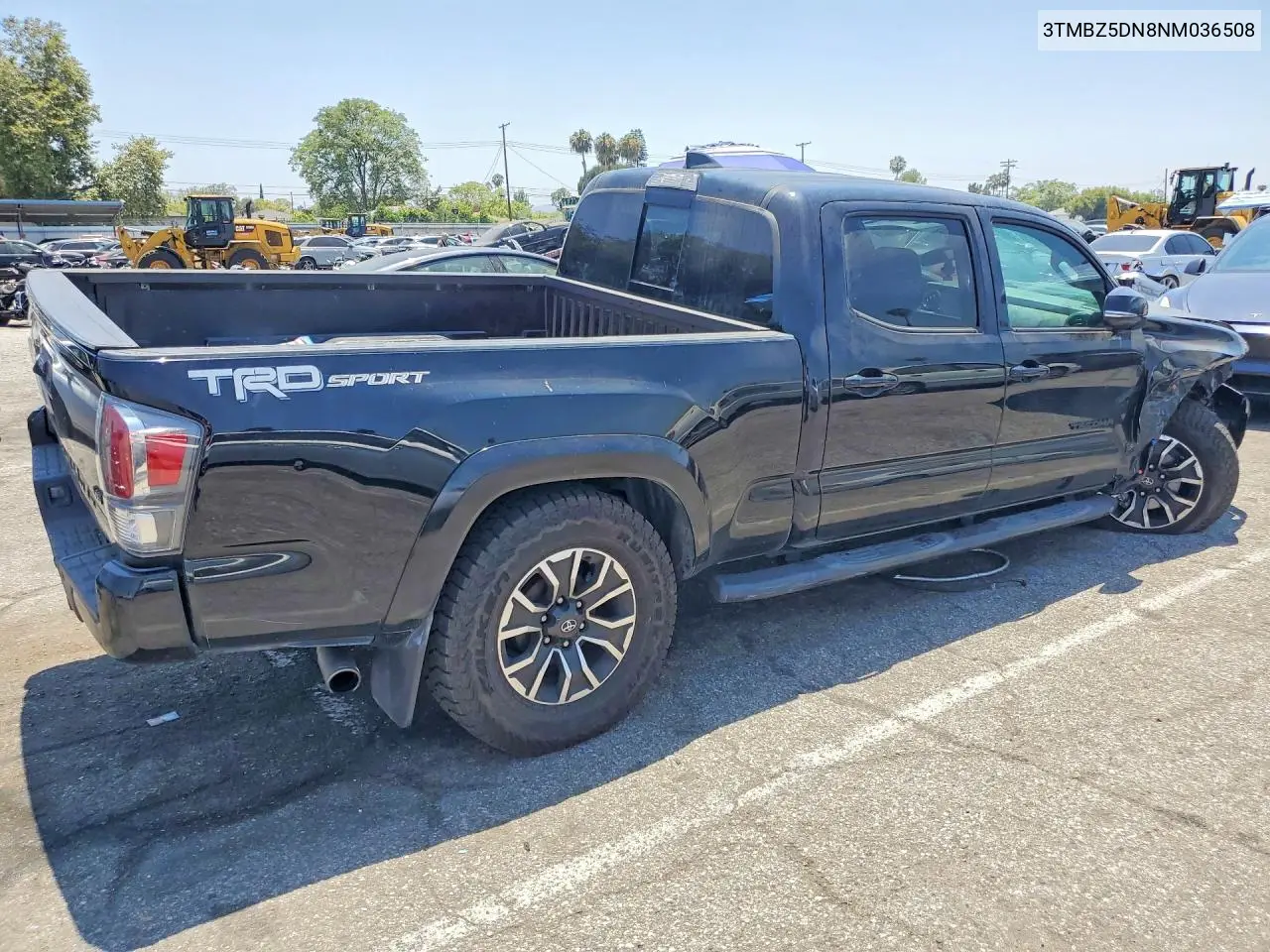 2022 Toyota Tacoma Trd Sport VIN: 3TMBZ5DN8NM036508 Lot: 58140526