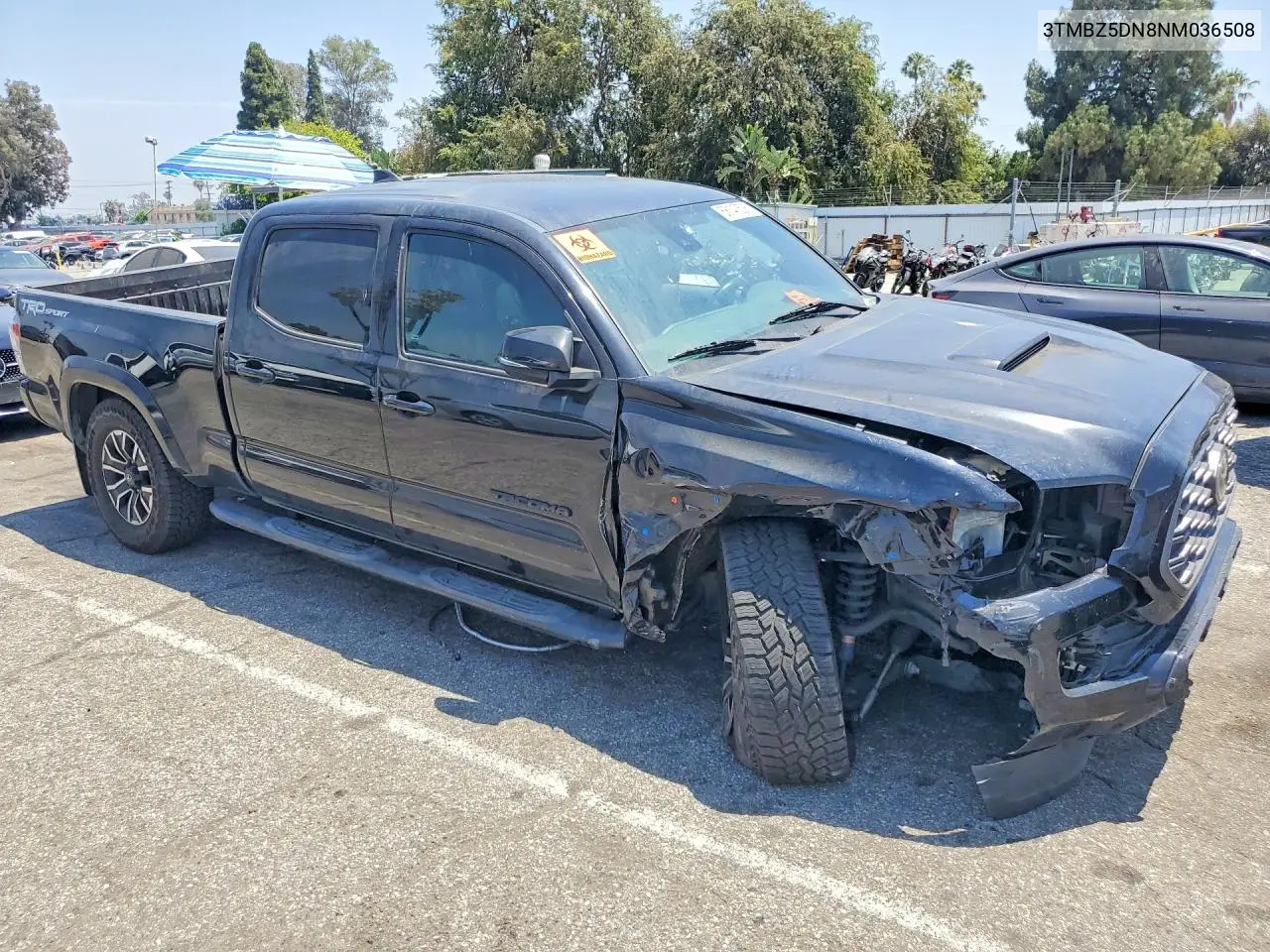 2022 Toyota Tacoma Trd Sport VIN: 3TMBZ5DN8NM036508 Lot: 58140526