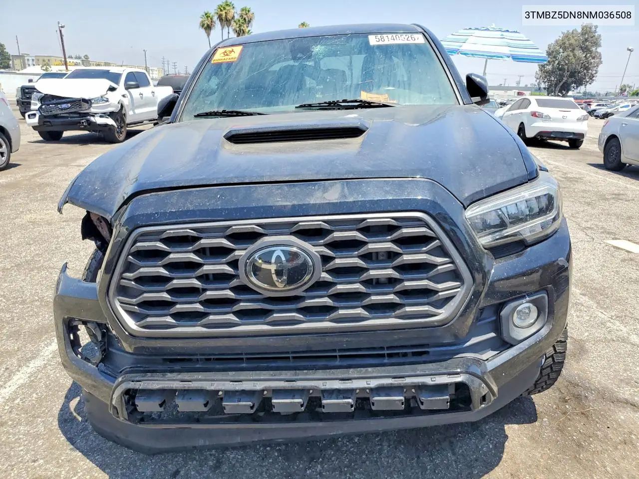 2022 Toyota Tacoma Trd Sport VIN: 3TMBZ5DN8NM036508 Lot: 58140526