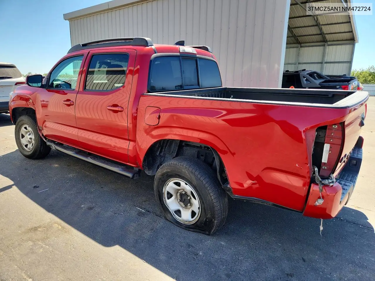 2022 Toyota Tacoma Sr V6 VIN: 3TMCZ5AN1NM472724 Lot: 60993426