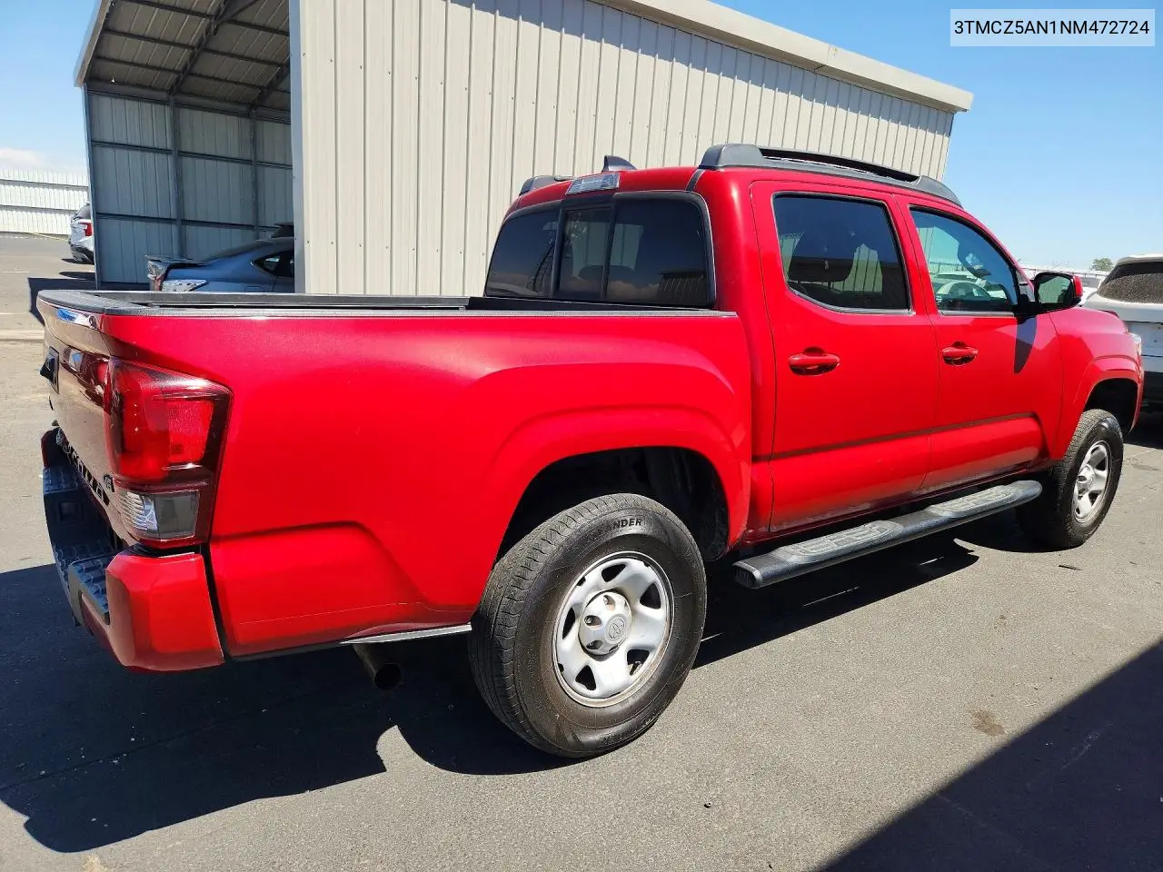 2022 Toyota Tacoma Sr V6 VIN: 3TMCZ5AN1NM472724 Lot: 60993426