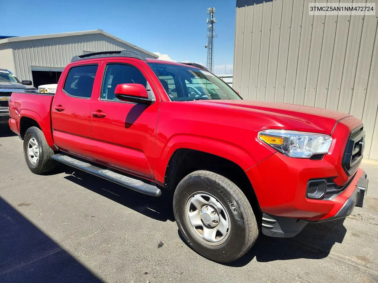 2022 Toyota Tacoma Sr V6 VIN: 3TMCZ5AN1NM472724 Lot: 60993426