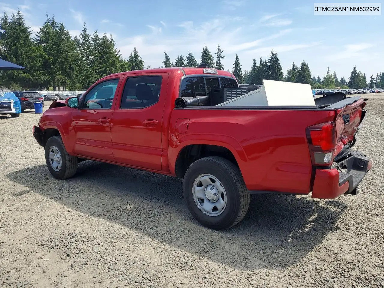 2022 Toyota Tacoma Sr V6 VIN: 3TMCZ5AN1NM532999 Lot: 61366026