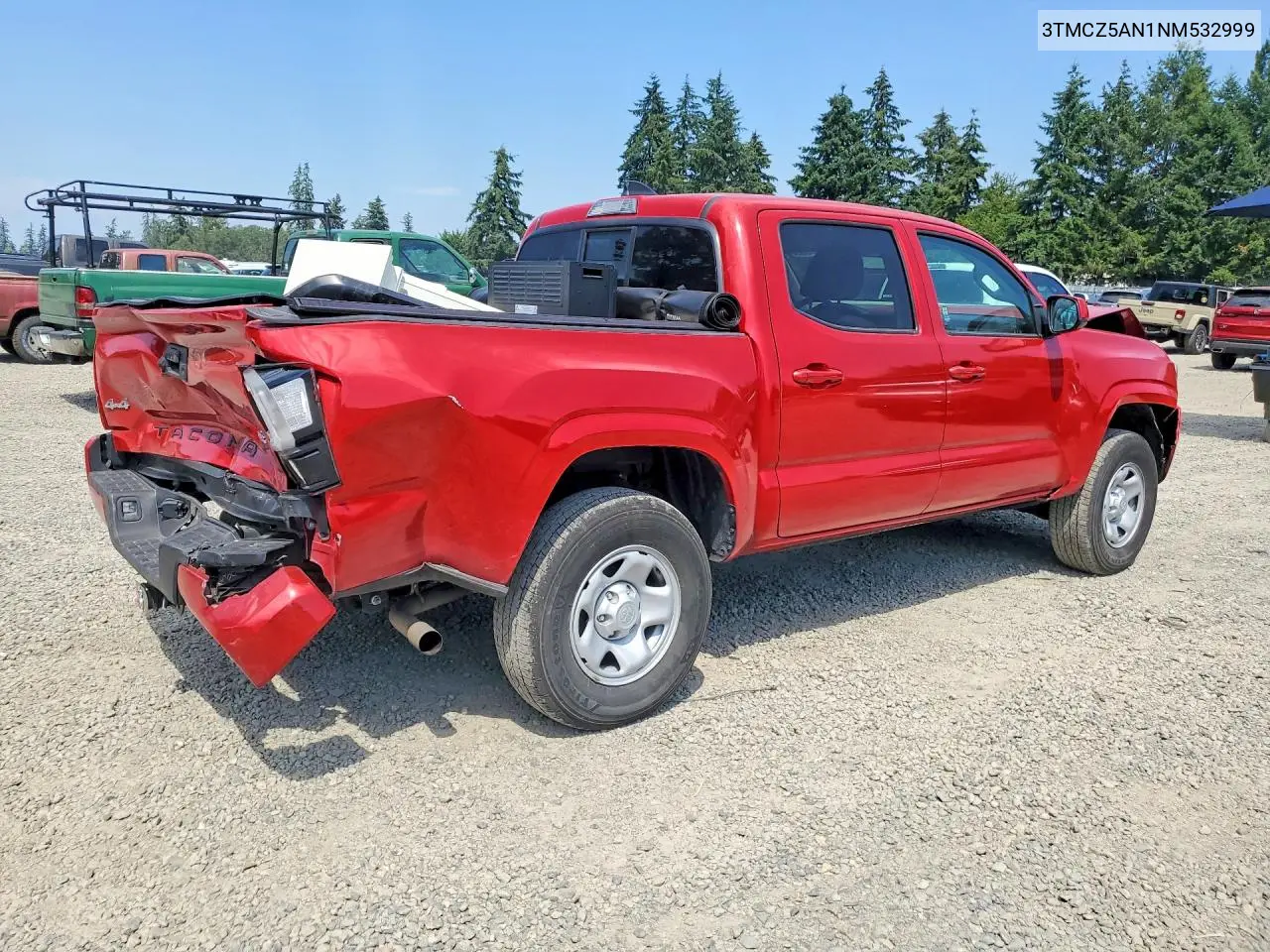 2022 Toyota Tacoma Sr V6 VIN: 3TMCZ5AN1NM532999 Lot: 61366026