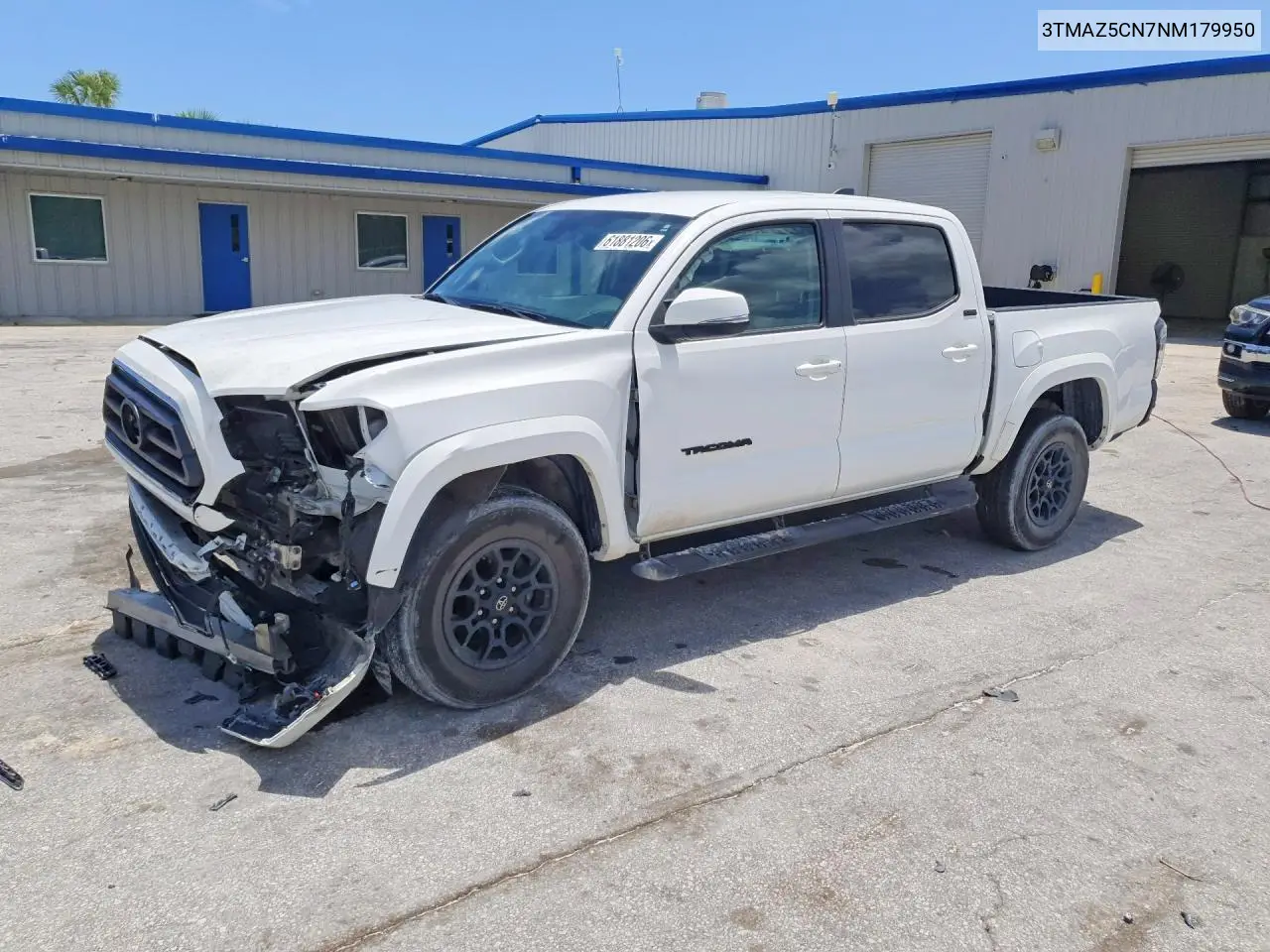 2022 Toyota Tacoma Sr5 V6 VIN: 3TMAZ5CN7NM179950 Lot: 61881206