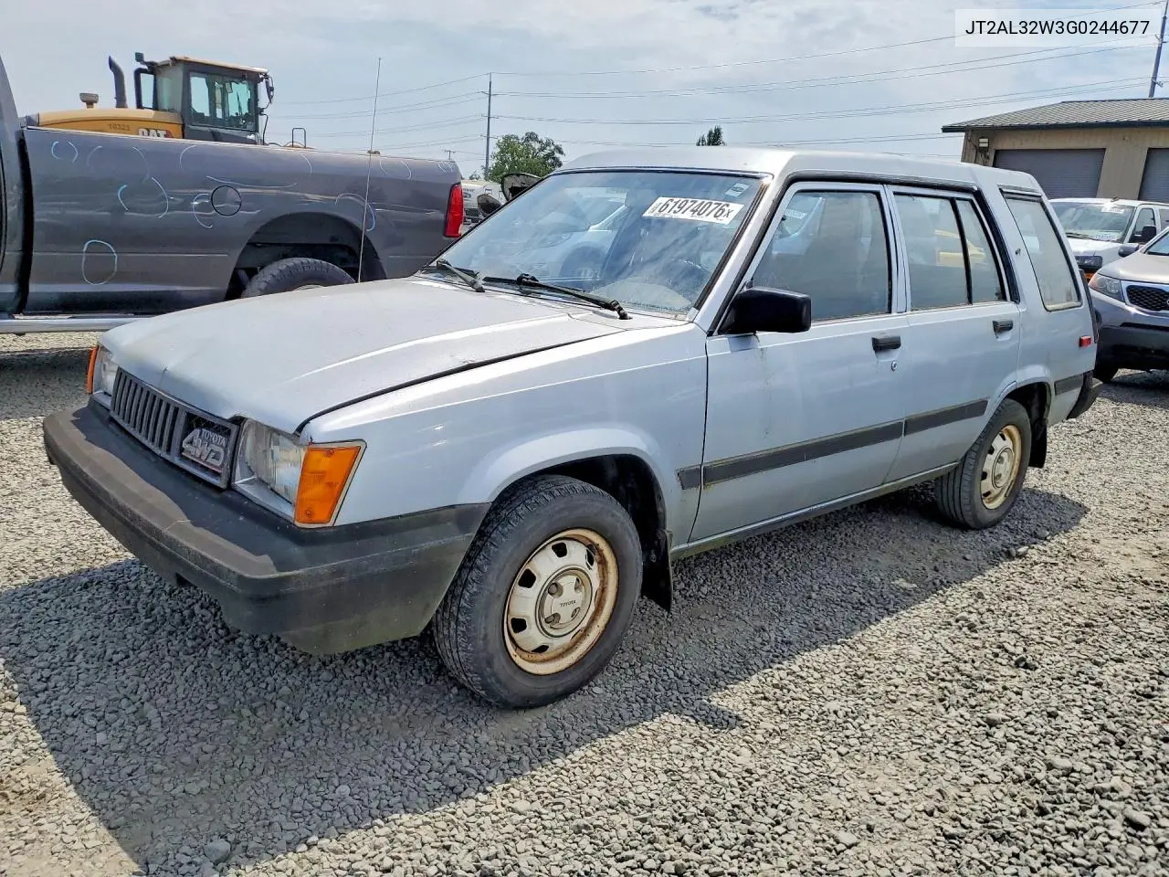 1986 Toyota Tercel Deluxe 4X4 VIN: JT2AL32W3G0244677 Lot: 61974076
