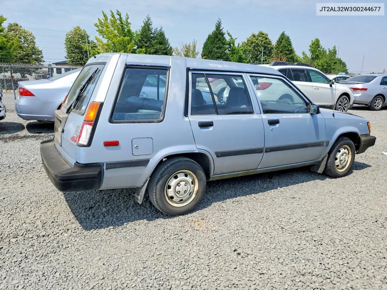 1986 Toyota Tercel Deluxe 4X4 VIN: JT2AL32W3G0244677 Lot: 61974076