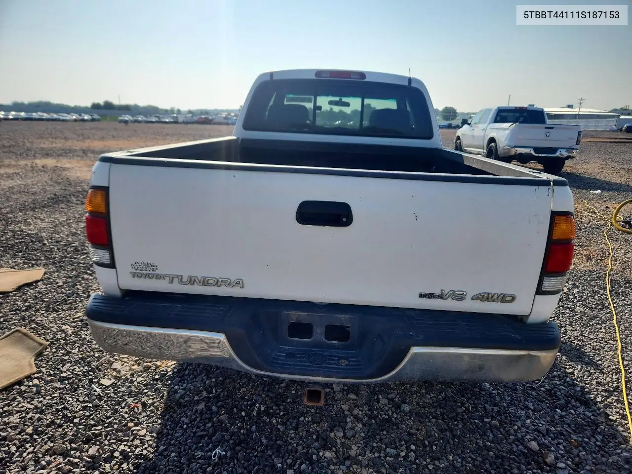 2001 Toyota Tundra Sr5 VIN: 5TBBT44111S187153 Lot: 61901546