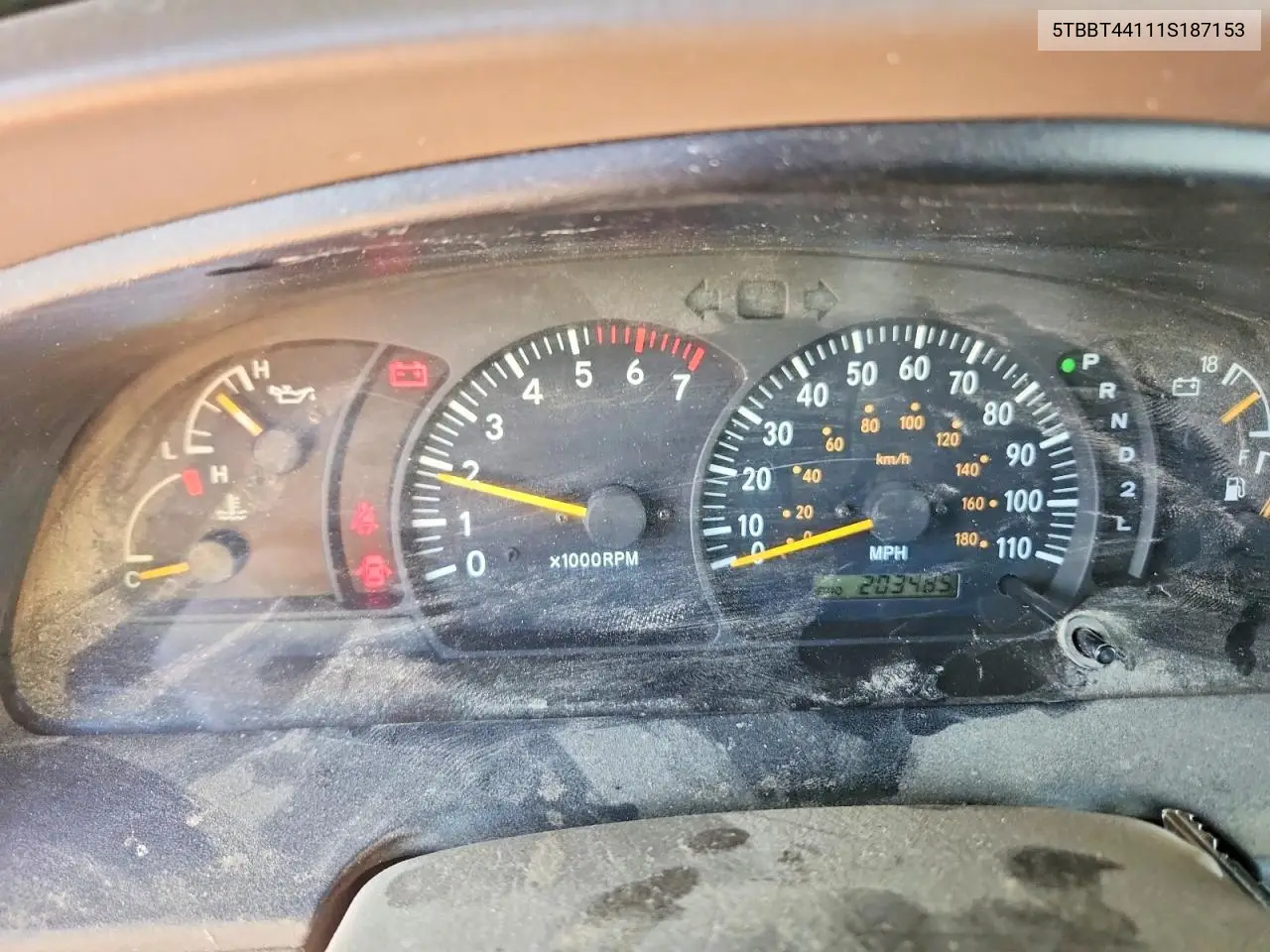 2001 Toyota Tundra Sr5 VIN: 5TBBT44111S187153 Lot: 61901546