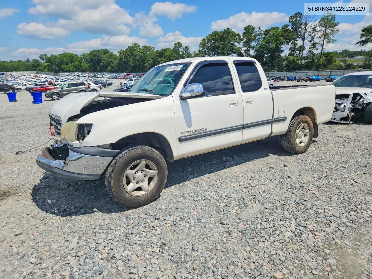2002 Toyota Tundra Access Cab Sr5 VIN: 5TBRN34122S224229 Lot: 55541036
