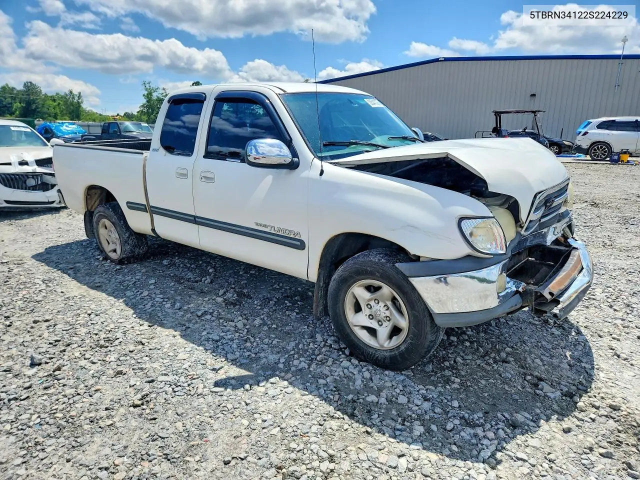 2002 Toyota Tundra Access Cab Sr5 VIN: 5TBRN34122S224229 Lot: 55541036