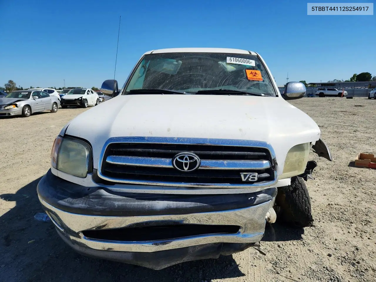 2002 Toyota Tundra Sr5 V8 VIN: 5TBBT44112S254917 Lot: 61060006