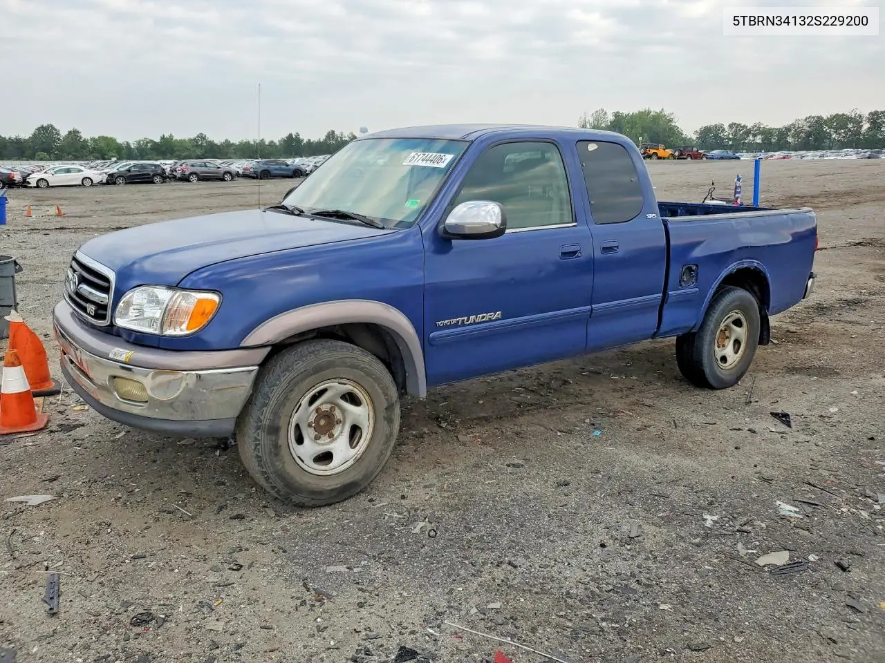 2002 Toyota Tundra Sr5 VIN: 5TBRN34132S229200 Lot: 61744406