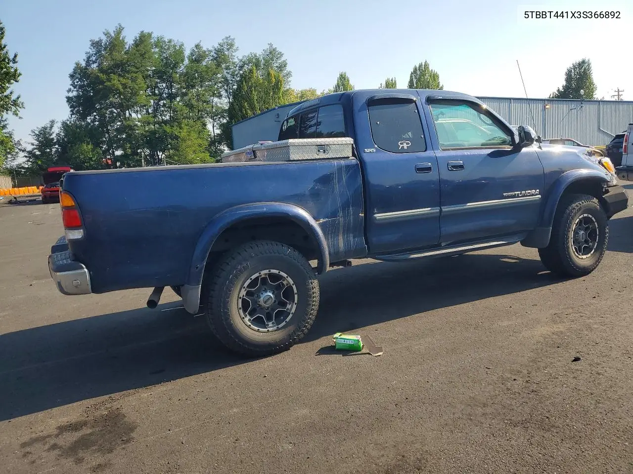 2003 Toyota Tundra Sr5 VIN: 5TBBT441X3S366892 Lot: 61806146
