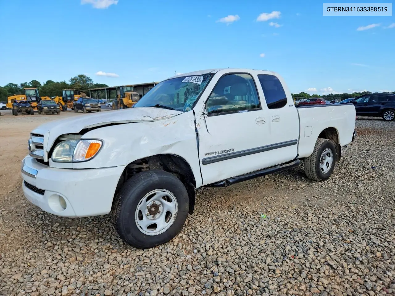 2003 Toyota Tundra Sr5 VIN: 5TBRN34163S388519 Lot: 62051636