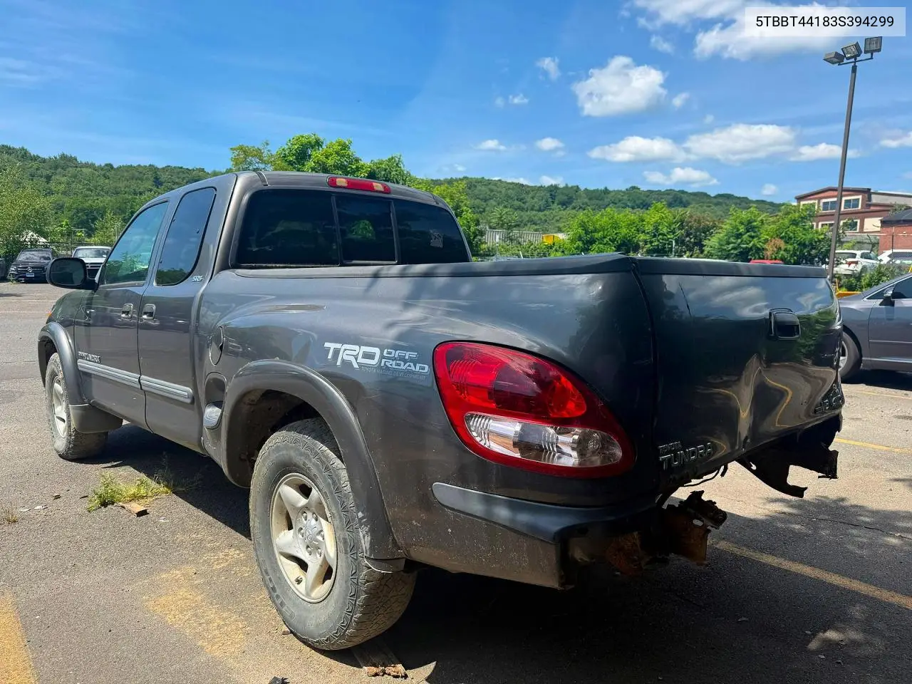 2003 Toyota Tundra Sr5 VIN: 5TBBT44183S394299 Lot: 62114726