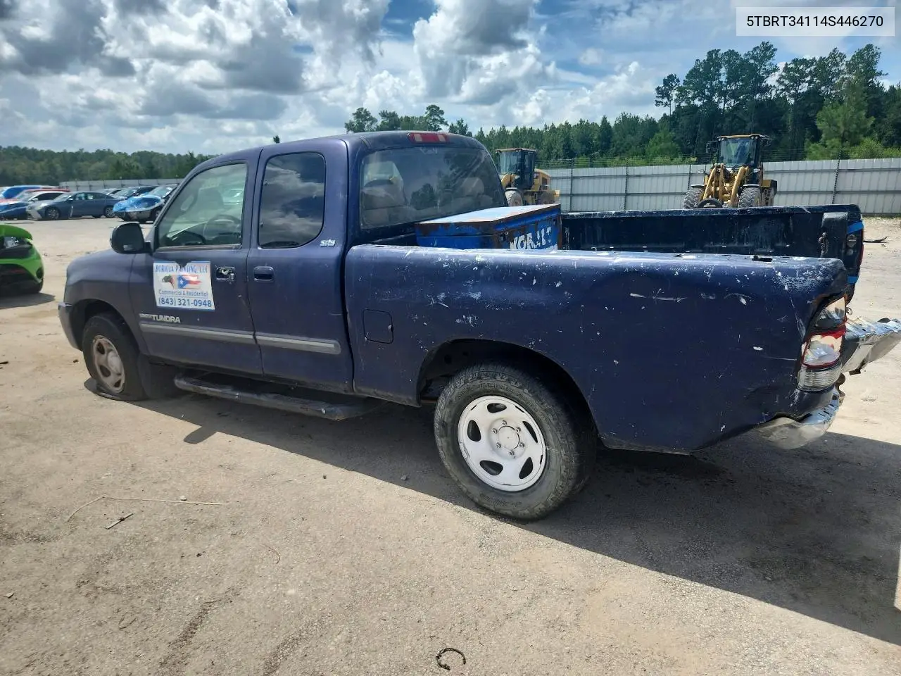 2004 Toyota Tundra Access Cab Sr5 VIN: 5TBRT34114S446270 Lot: 58363516