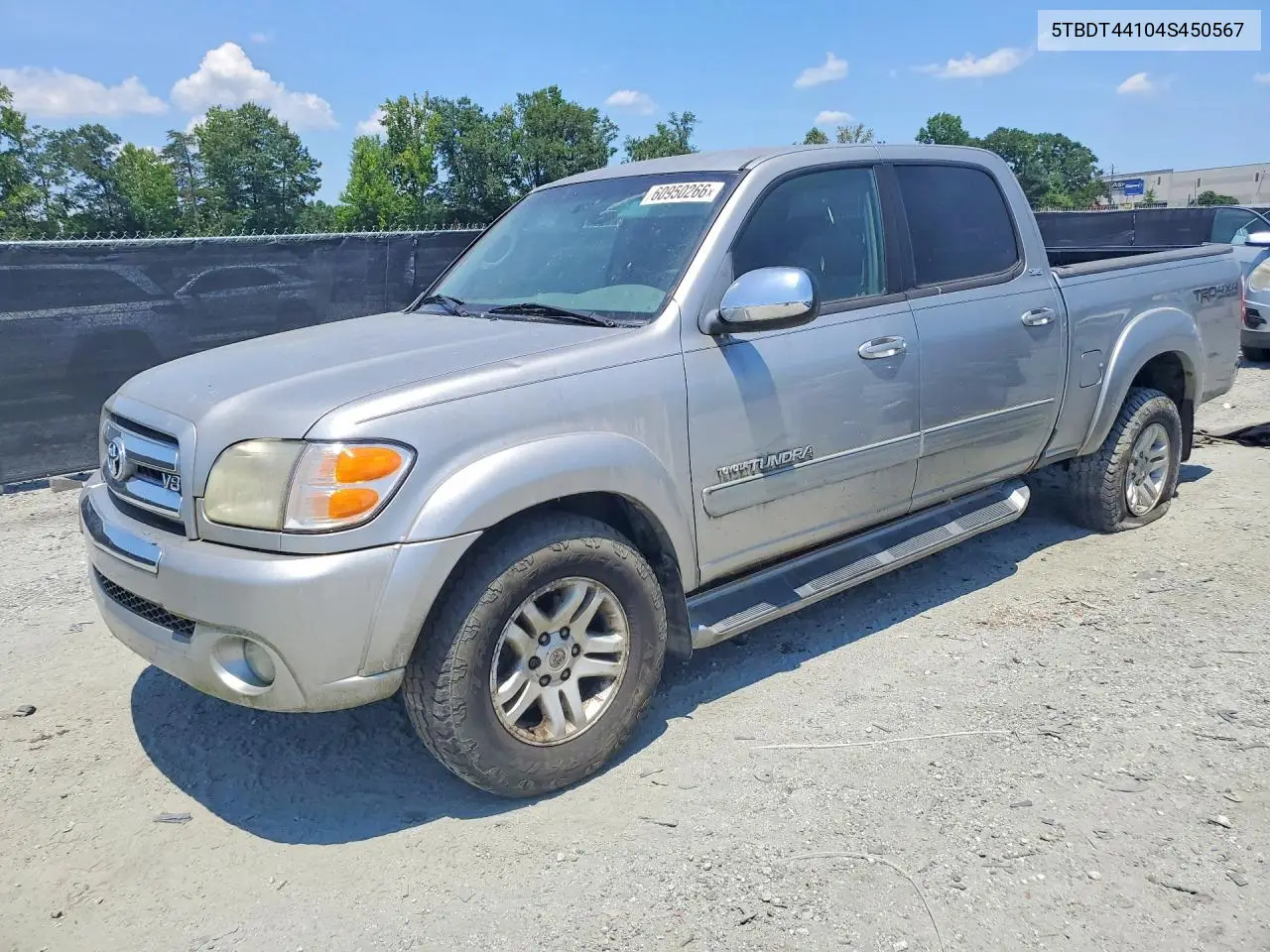 2004 Toyota Tundra Double Cab Sr5 VIN: 5TBDT44104S450567 Lot: 60950266