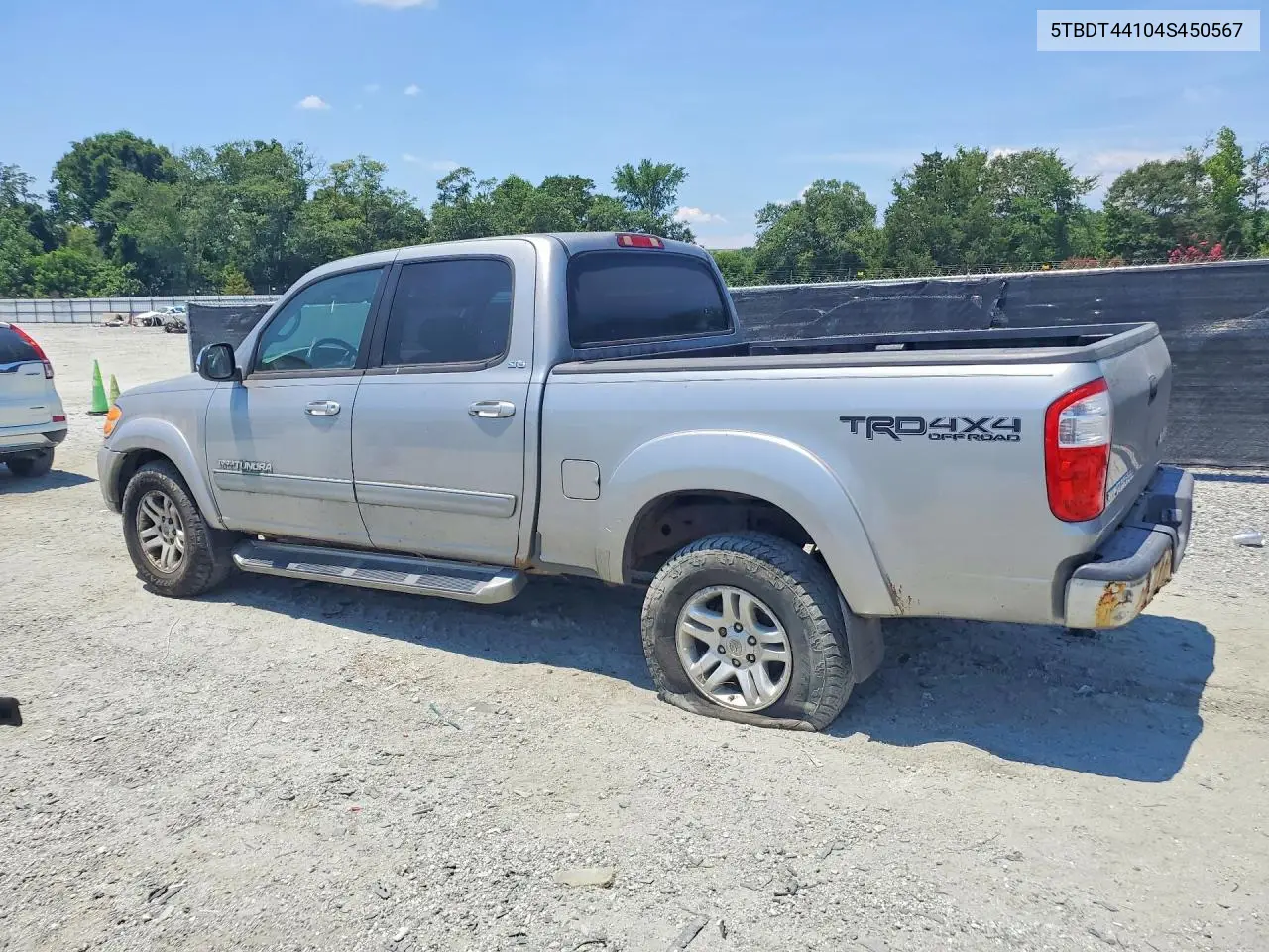 2004 Toyota Tundra Double Cab Sr5 VIN: 5TBDT44104S450567 Lot: 60950266