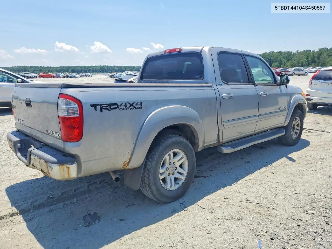 2004 Toyota Tundra Double Cab Sr5 VIN: 5TBDT44104S450567 Lot: 60950266