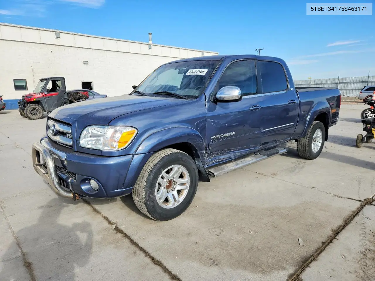 2005 Toyota Tundra Double Cab Sr5 VIN: 5TBET34175S463171 Lot: 61327546