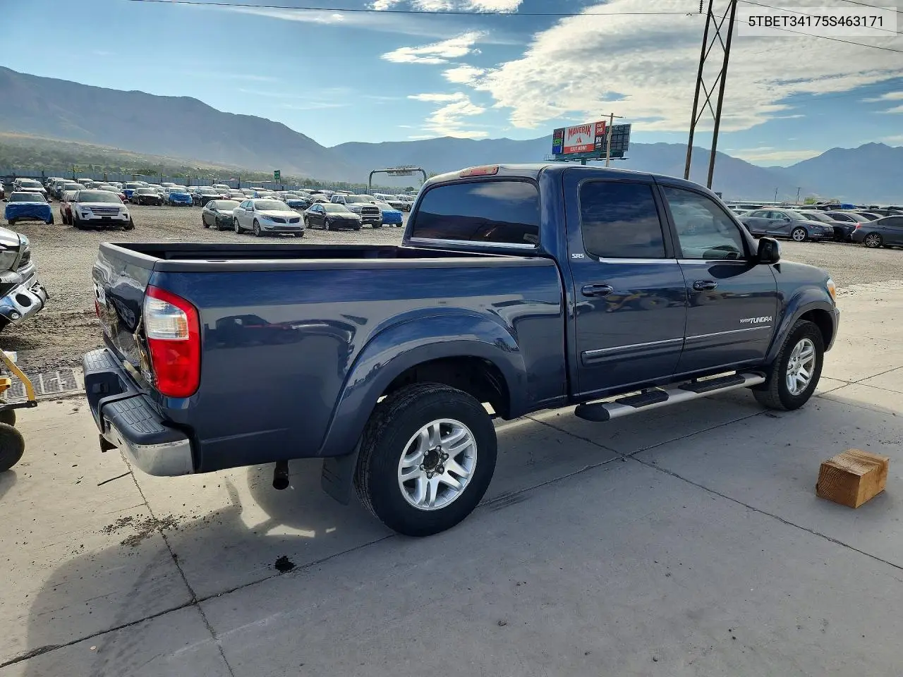 2005 Toyota Tundra Double Cab Sr5 VIN: 5TBET34175S463171 Lot: 61327546