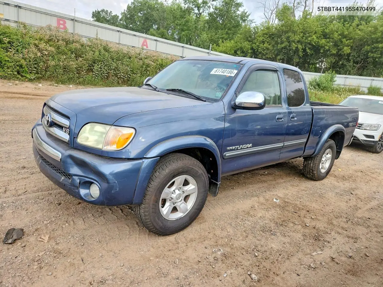 2005 Toyota Tundra Access Cab Sr5 VIN: 5TBBT44195S470499 Lot: 61740186