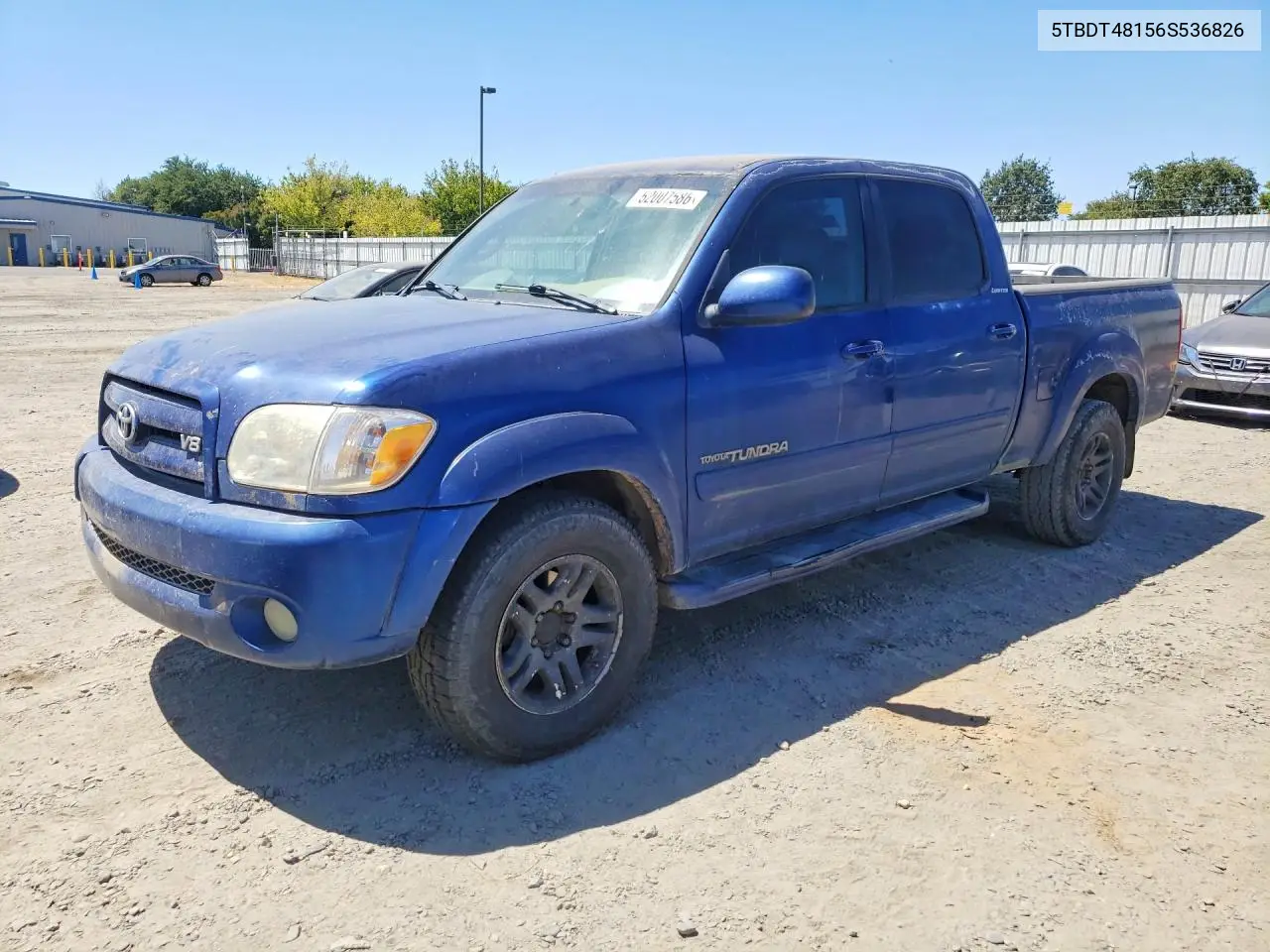 2006 Toyota Tundra Double Cab Limited VIN: 5TBDT48156S536826 Lot: 62007586