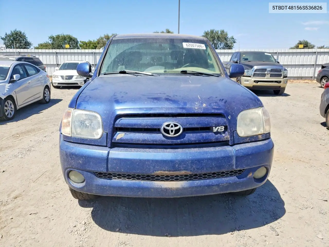 2006 Toyota Tundra Double Cab Limited VIN: 5TBDT48156S536826 Lot: 62007586