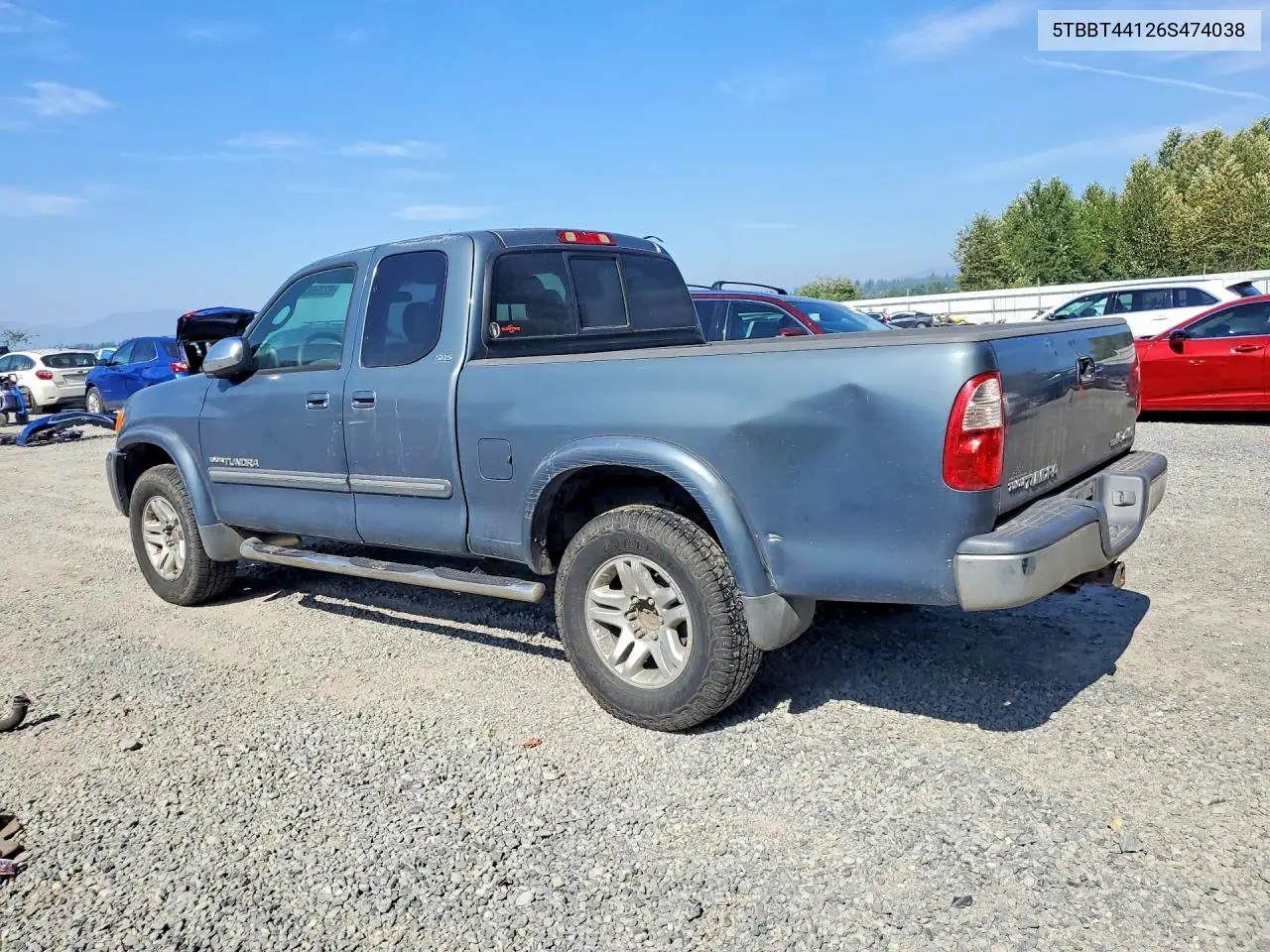 2006 Toyota Tundra Sr5 VIN: 5TBBT44126S474038 Lot: 62255626