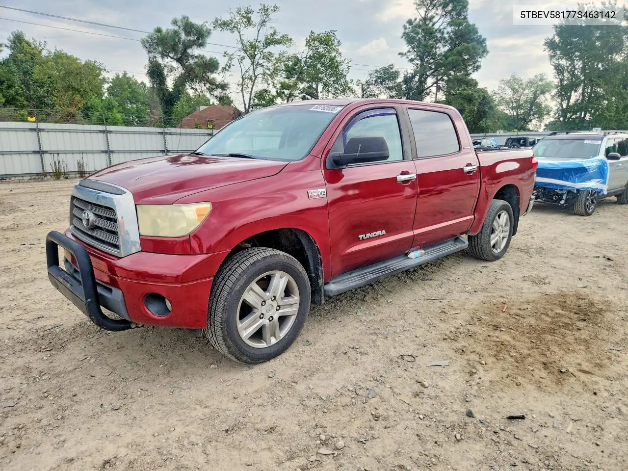 2007 Toyota Tundra Crewmax Limited VIN: 5TBEV58177S463142 Lot: 60762036