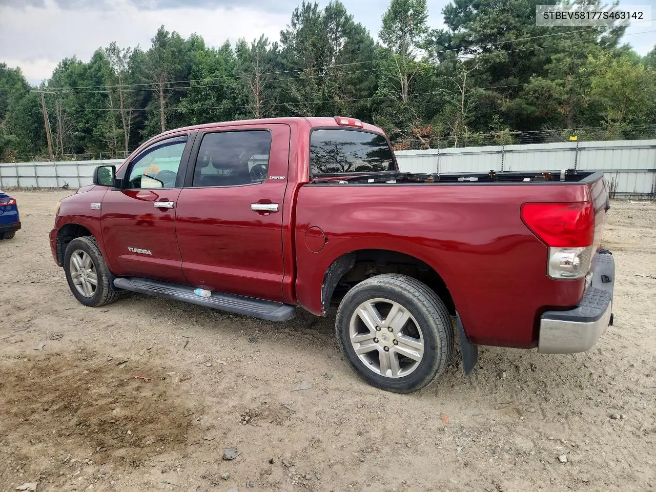 2007 Toyota Tundra Crewmax Limited VIN: 5TBEV58177S463142 Lot: 60762036