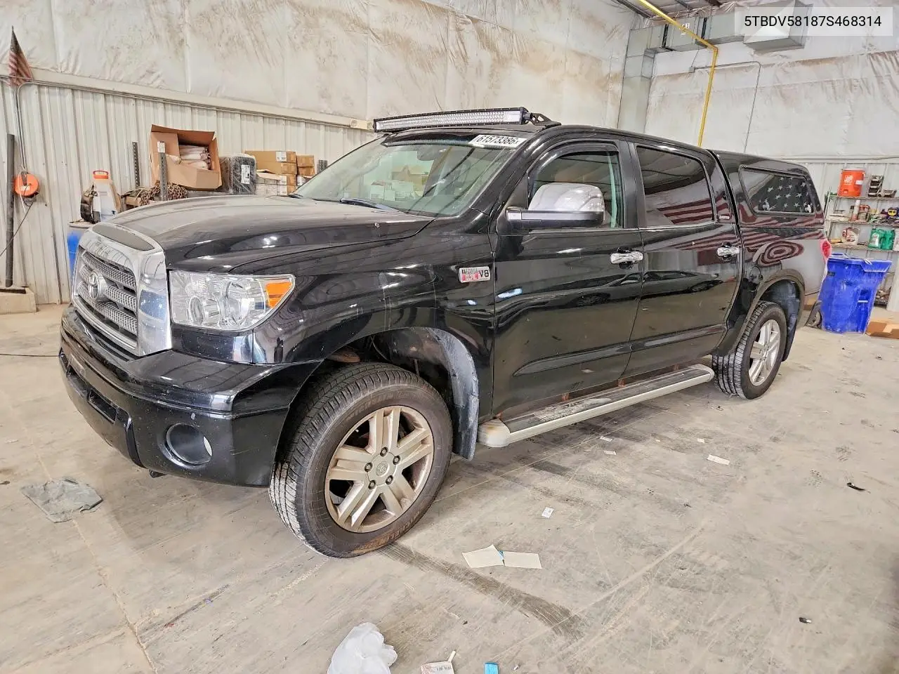 2007 Toyota Tundra Crewmax Limited VIN: 5TBDV58187S468314 Lot: 61573386